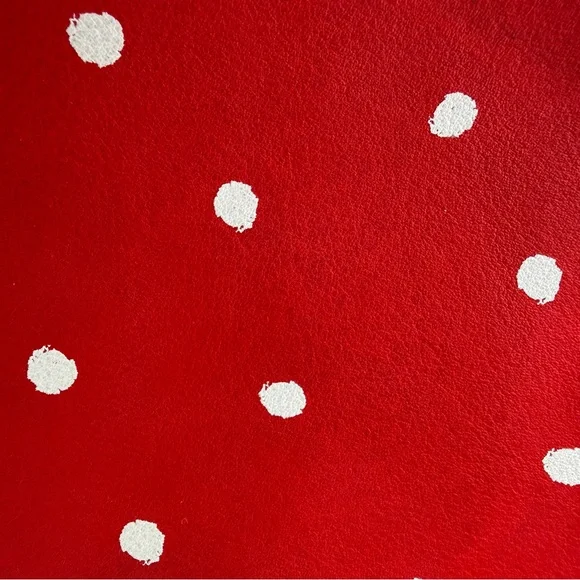 Aldo red and white polka dot wearable wristlet clutch bag vegan faux leather - Picture 9 of 11